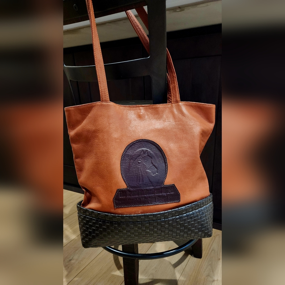 Elegant Brown Leather Tote Bag